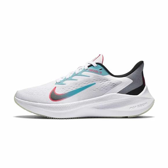 NIKE MENS ZOOM WINFLO 7 RUNNING SHOES White/Black/Flash Crimson Size 11 US main image 6